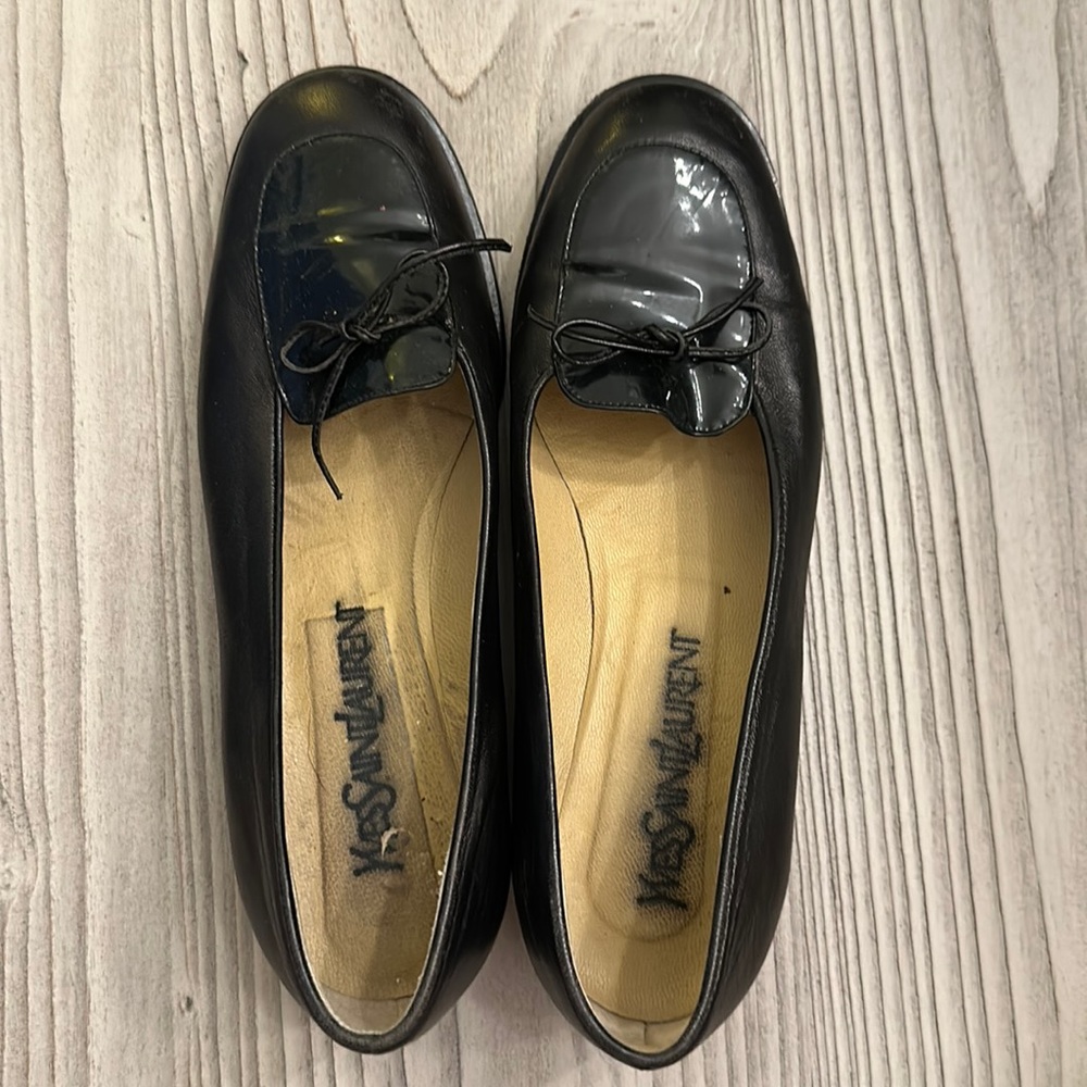 BLACK YSL FLATS/LOAFERS - WOMEN’S SIZE 7